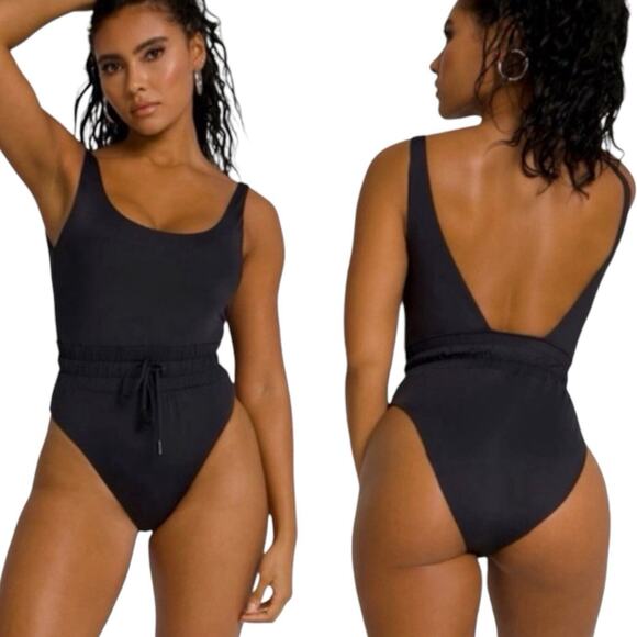 Good American Black Boxer One Piece Swimsuit NWT Size 5 US Women’s XL - Picture 1 of 8